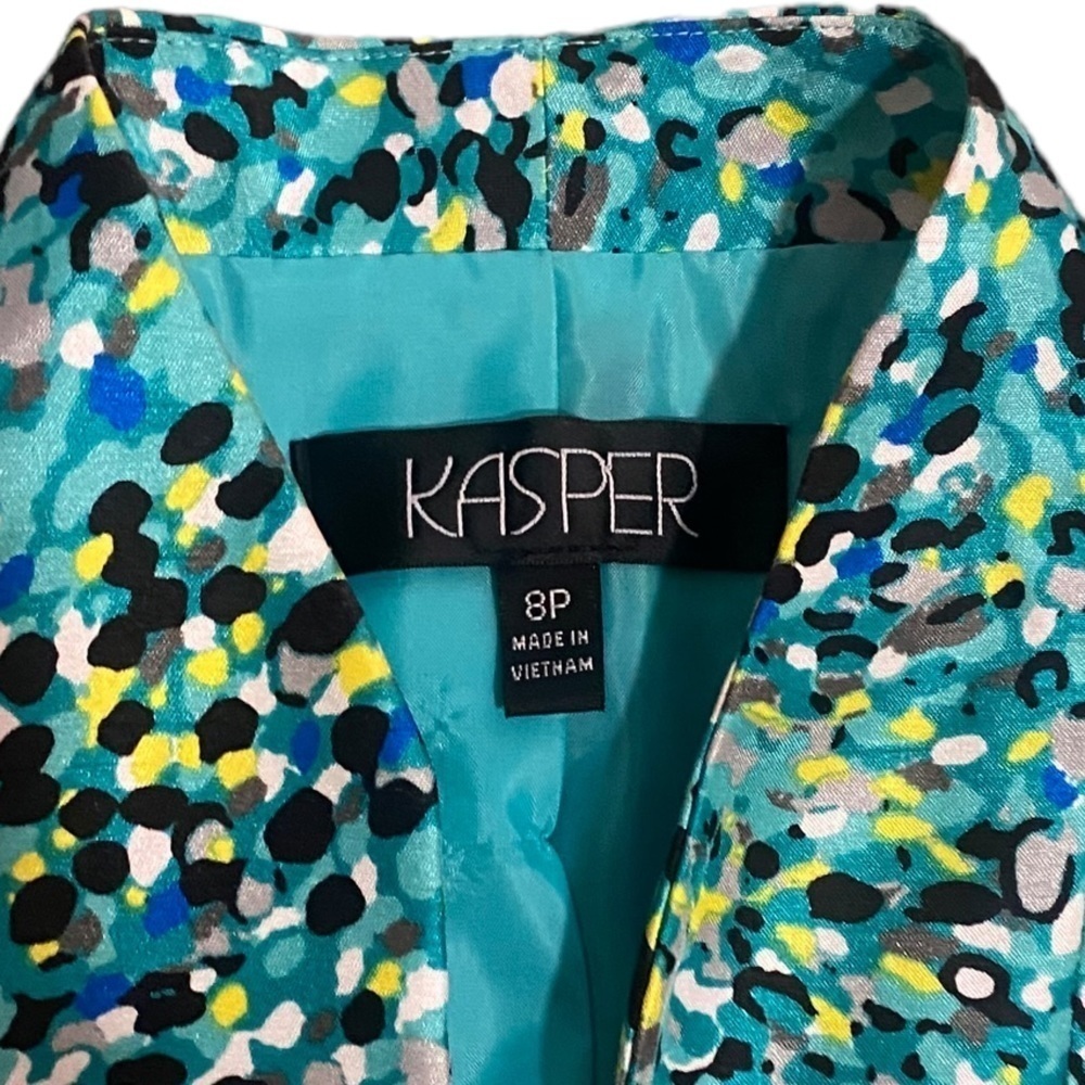 Kasper Green Multicolored Women’s Blazer-Size 8P - Picture 5 of 8